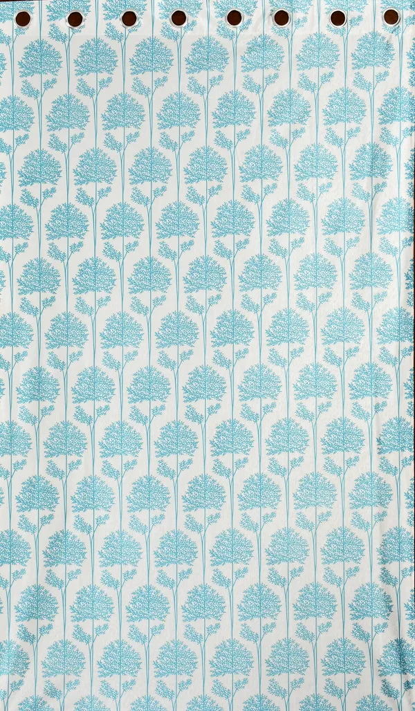 Tree_Print_Pack_of_2_Aqua_Room_Darkening_Long_Door_Curtains
