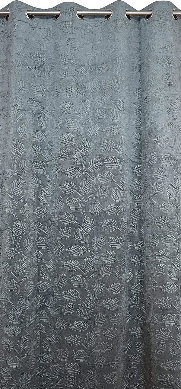 Velvet_Floral_Emboss_Pack_of_2_Grey_Blackout_Long_Door_Curtains