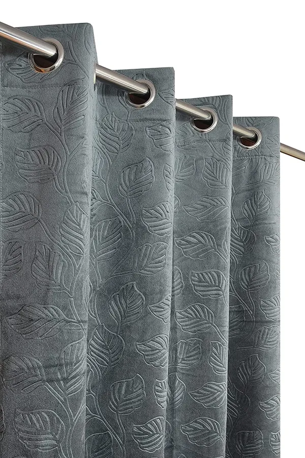 Velvet_Floral_Emboss_Pack_of_2_Grey_Blackout_Long_Door_Curtains