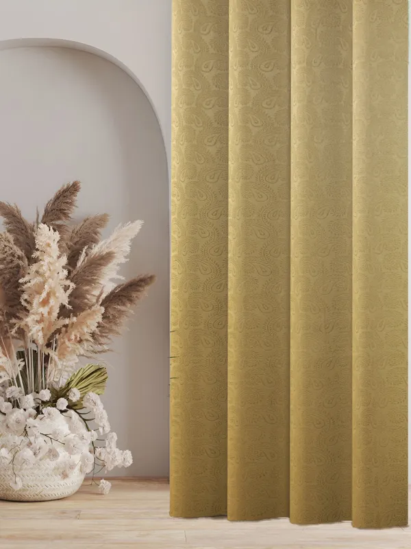 Floral_Emboss_Pack_of_2_Beige_Blackout_Long_Door_Curtains