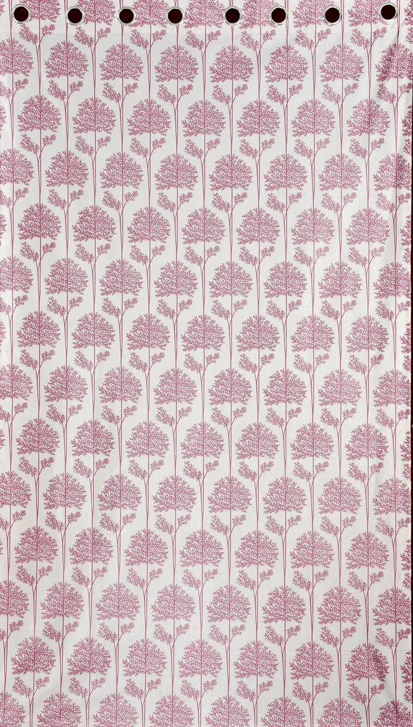 Tree_Print_Pack_of_2_Red_Room_Darkening_Long_Door_Curtains