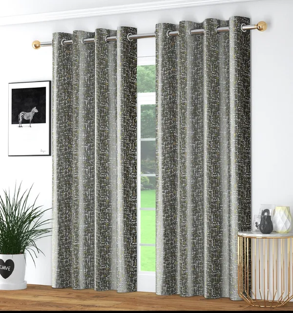Texture_Print_Pack_of_2_Grey_Room_Darkening_Long_Door_Curtains