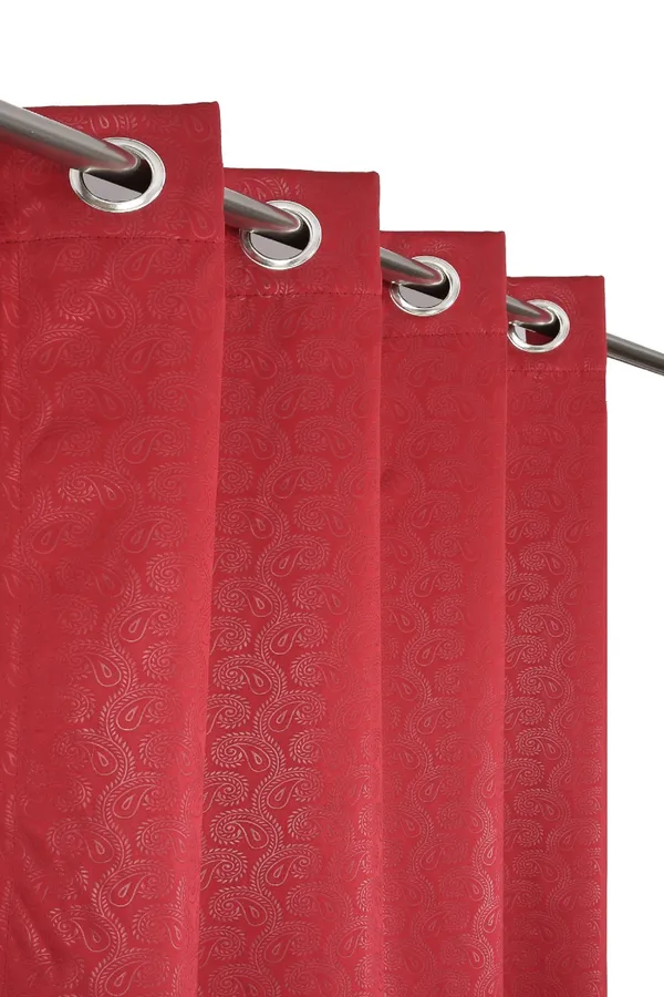 Floral_Emboss_Pack_of_2_Red_Blackout_Long_Door_Curtains