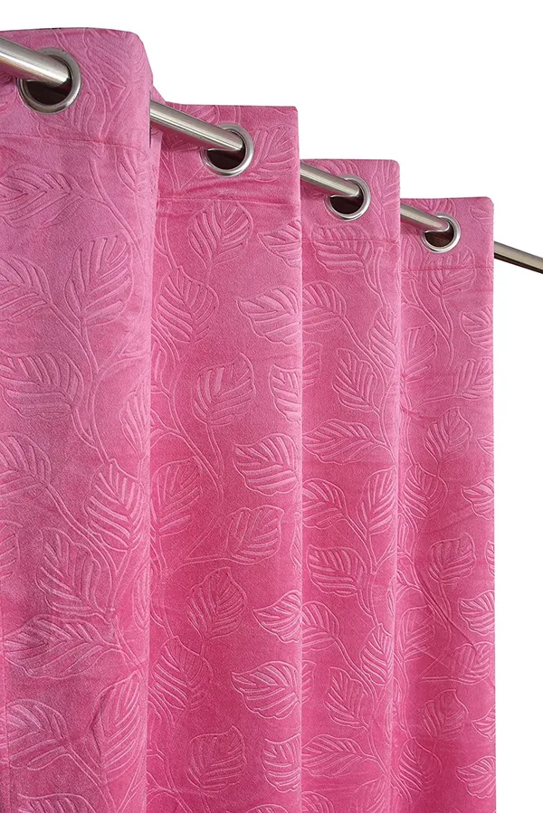Velvet_Floral_Emboss_Pack_of_2_Pink_Blackout_Long_Door_Curtains