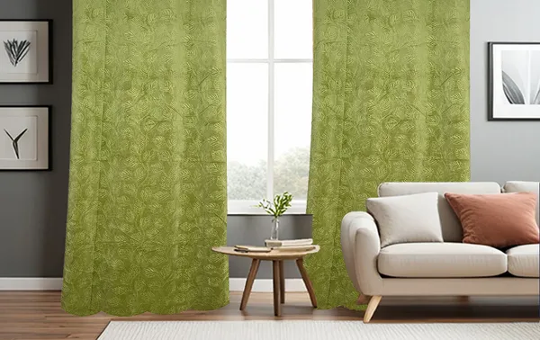 Velvet_Floral_Emboss_Pack_of_2_Green_Blackout_Long_Door_Curtains