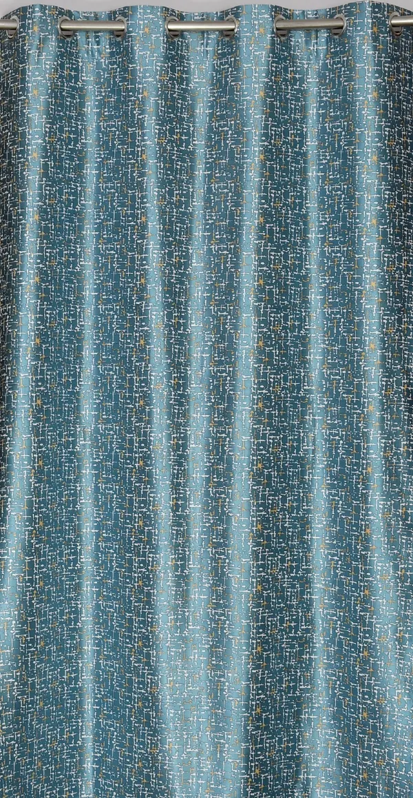 Texture_Print_Pack_of_2_Blue_Room_Darkening_Long_Door_Curtains