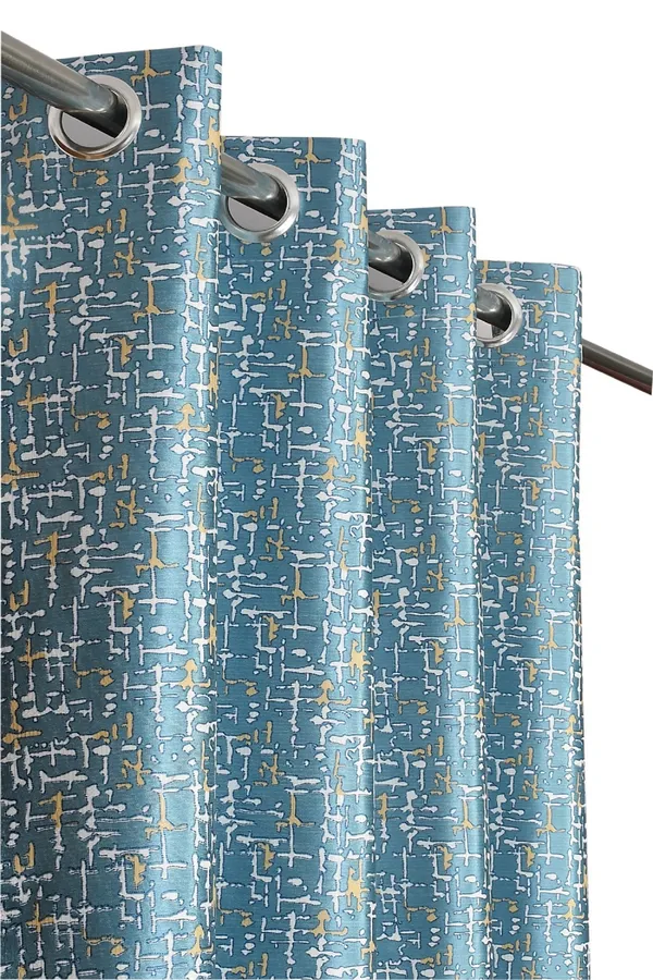 Texture_Print_Pack_of_2_Blue_Room_Darkening_Long_Door_Curtains