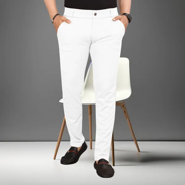 Regular Fit Lycra Blend Trousers – DIGITALSHOPEE.IN-hangkhonggiare.com.vn