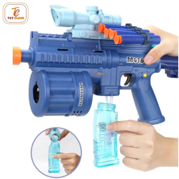 3_Times_The_Fun:_Gel_Blaster,_Soft_Bullet_Gun,_and_Bubble_Machine_with_Light_&_Music_8_Foam_Darts_M416_Bubble_Machine_Gun_Toy_with_2_Bottle_Solutions_