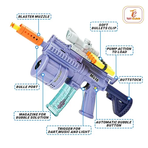 3_Times_The_Fun:_Gel_Blaster,_Soft_Bullet_Gun,_and_Bubble_Machine_with_Light_&_Music_8_Foam_Darts_M416_Bubble_Machine_Gun_Toy_with_2_Bottle_Solutions_