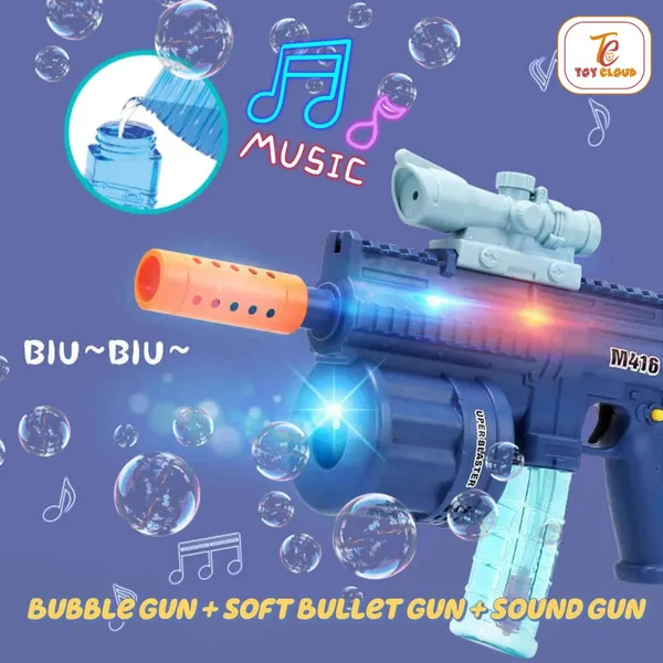 3_Times_The_Fun:_Gel_Blaster,_Soft_Bullet_Gun,_and_Bubble_Machine_with_Light_&_Music_8_Foam_Darts_M416_Bubble_Machine_Gun_Toy_with_2_Bottle_Solutions_