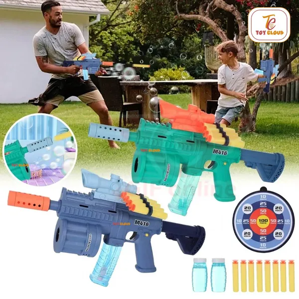 3_Times_The_Fun:_Gel_Blaster,_Soft_Bullet_Gun,_and_Bubble_Machine_with_Light_&_Music_8_Foam_Darts_M416_Bubble_Machine_Gun_Toy_with_2_Bottle_Solutions_