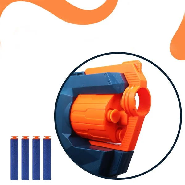 Toy_Cloud_Dart_X_4:_Elite_Rotating_Barrel_Soft_Bullet_Foam_Dart_Blaster_for_Boys_7-14_Years_-_Luxurious_Manual_Rapid-Fire_Gun_with_4_Dart_Barrel_