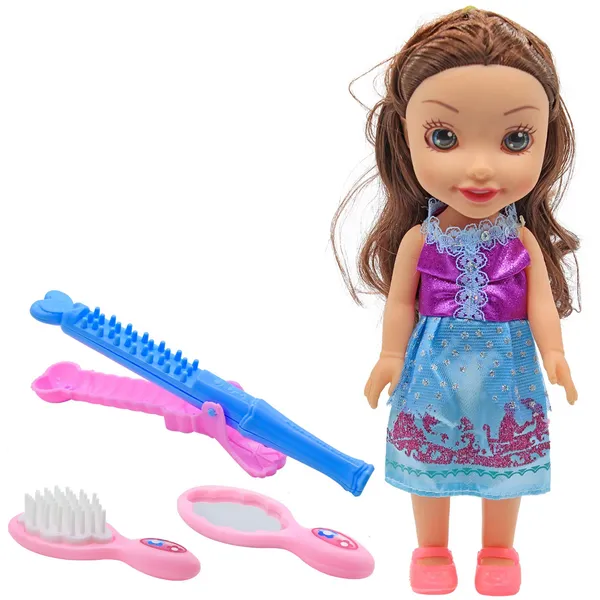 Annie_Alisha_Beauty_Doll_Kid_Girls_27_Cms_|_Snow_Sister_Fashion_Doll_Set_with_Make_up_Accessories_Straightener,_Hair_Comb_and_Mirror_Play_Set_for_Girls_with_Accessories_Best_Gift