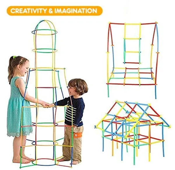 DIY_Colorful_Creative_Pipe_Straw_Stick_Puzzle_Blocks_90_Pieces,_Assembly_Building_Blocks_Educational_Toy_for_Kids_3+_Years