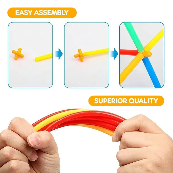 DIY_Colorful_Creative_Pipe_Straw_Stick_Puzzle_Blocks_90_Pieces,_Assembly_Building_Blocks_Educational_Toy_for_Kids_3+_Years