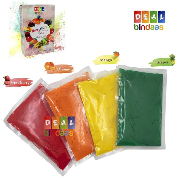 Deal_Bindaas_Corn_Starch_FDA_Approved_Dyes_Holi_Herbal_Fruit_Gulal/_Holi_Colour_Powder_Combo_(200gm,_4pcs_X_50gm)