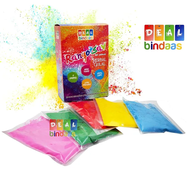 Deal_Bindaas_Rangotasav_Holi_Colour_Herbal_Gulal_500_GMS_5_Shades_Non_Toxic_Eco_Friendly_Safe_Holi_Color_Powder_Herbal_Gulal_(500_Gm)-Pack_of_2,_Multicolor