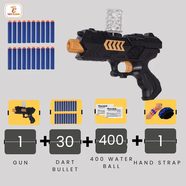 2_in_1_Force_Blaster_Toy_Gun_with_Jelly_Shots_&_10_Soft_Foam_Dart_Bullets_with_1_Hand_Strap_for_Darts_&_20_Pcs_Extra_Dart_Bullets,_Safe_and_Long_Range_Shooting_Gun_-_Multicolour