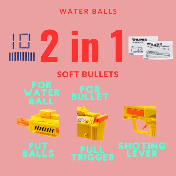 2_in_1_X-Shot_Blaster_Pistol_Toy_Gun_with_Jelly_Shots_with_10_Soft_Foam_Dart_Bullets,_Safe_and_Long_Range_Shooting_Gun_-_Multicolour