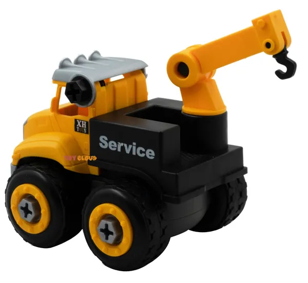 DIY_Do_It_Yourself_Construction_Vehicle_Play_Crane_Service_Truck_with_Screwdriver,_Unbreakable_Plastic_Assembly_STEM_Learning_Toy