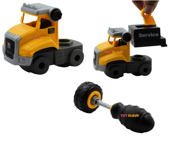 DIY_Do_It_Yourself_Construction_Vehicle_Play_Crane_Service_Truck_with_Screwdriver,_Unbreakable_Plastic_Assembly_STEM_Learning_Toy
