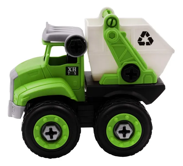 DIY_Do_It_Yourself_City_Service_Vehicle_Play_Sanitation_Truck_with_Screwdriver,_Unbreakable_Plastic_Assembly_STEM_Learning_Toy