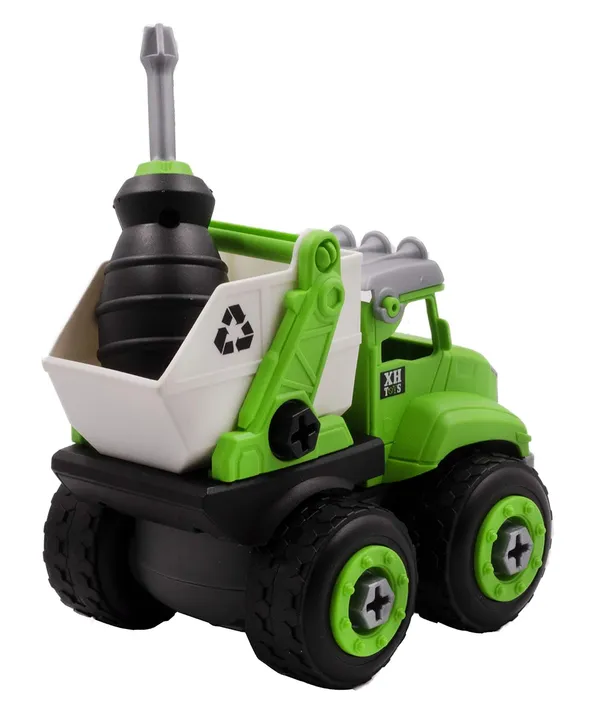 DIY_Do_It_Yourself_City_Service_Vehicle_Play_Sanitation_Truck_with_Screwdriver,_Unbreakable_Plastic_Assembly_STEM_Learning_Toy
