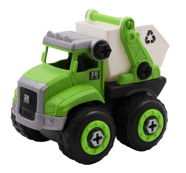 DIY_Do_It_Yourself_City_Service_Vehicle_Play_Sanitation_Truck_with_Screwdriver,_Unbreakable_Plastic_Assembly_STEM_Learning_Toy