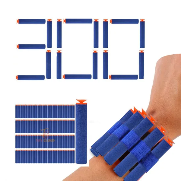 Hot_Fire_Gun_Bullet_Soft_Foam_Dart_for_Nerf_Gun_with_Hand_Strap_Refill_Pack_300_Pcs_Sticky_Head_Darts_for_Nerk_N-Stike_Elite_Guns