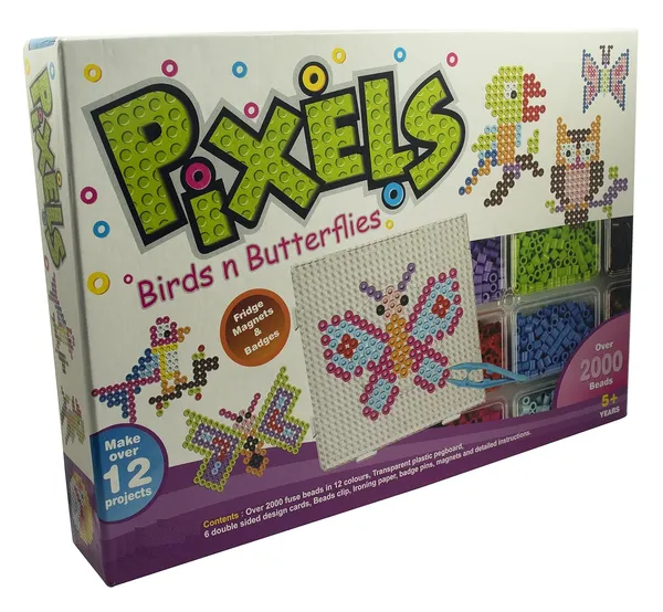 Pixels_Birds_n_Butterflies_Fridge_Magnets_Plastic,_Beads_Badges_Do-It-Yourself_Kit
