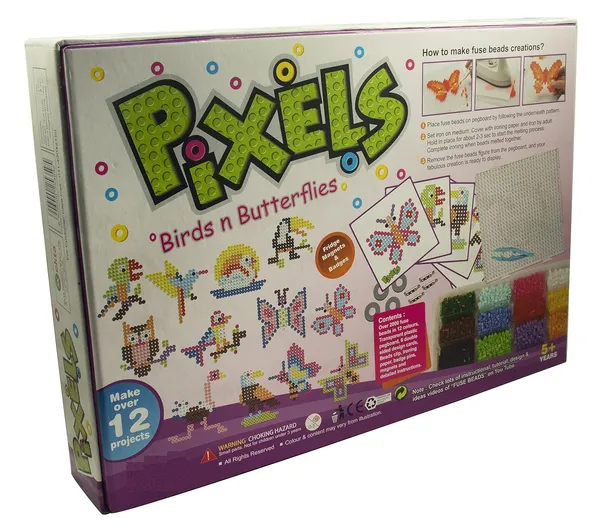 Pixels_Birds_n_Butterflies_Fridge_Magnets_Plastic,_Beads_Badges_Do-It-Yourself_Kit