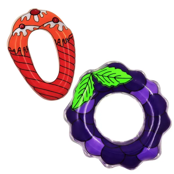 2_Water_Filled_Silicone_Teether_Contains_Distilled_Water_to_Soothe_Teething_Baby_Gums_BPA_Free_Odourless_Easy_to_Grip_for_Babies_Icecream_N_Grapes
