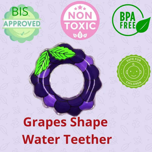 2_Water_Filled_Silicone_Teether_Contains_Distilled_Water_to_Soothe_Teething_Baby_Gums_BPA_Free_Odourless_Easy_to_Grip_for_Babies_Icecream_N_Grapes