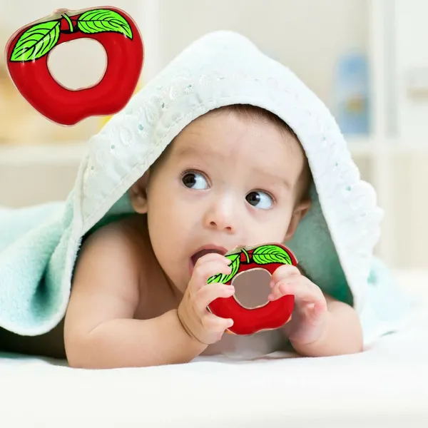 2_Water_Filled_Silicone_Teether_Contains_Distilled_Water_to_Soothe_Teething_Baby_Gums_BPA_Free_Odourless_Easy_to_Grip_for_Babies_Icecream_N_Apple