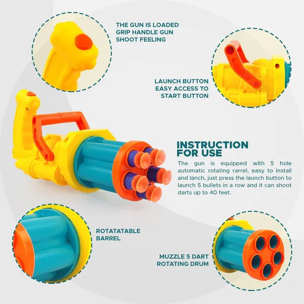 Toy_Cloud_DartX_Storm_Soft_Bullet_Gun_for_Kids_Dart_Blaster_Toy_Gun_with_Safe_Foam_Bullets_Ideal_for_Boys_Ages_8-14_Years_Fire_5_Darts_with_Rotate_The_Barrel_with_5_Soft_Foam_Darts_