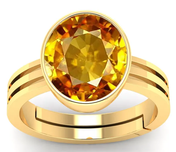 Feel Good FeelGood 4.00 Ratti Natural Yellow Sapphire Pukhraj Original Gemstone Ring Certified Gemstone AA Quality For Men Women Price in India Buy Feel Good FeelGood 4.00 Ratti Natural Yellow