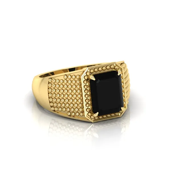 Black Onyx Ring In Panchdhatu | Sulemani Hakik Ring In Panchdhatu