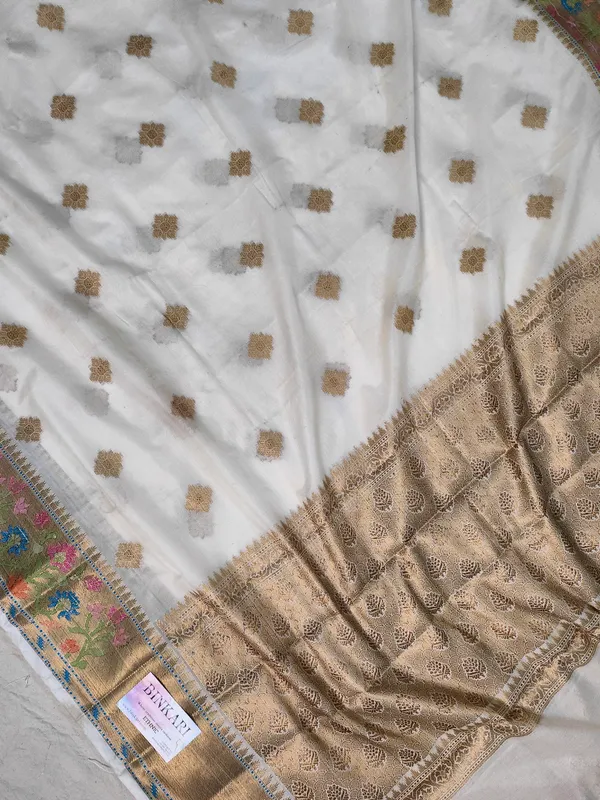 Faux_Katans_Georgette_Meena_Border_with_blouse/_white