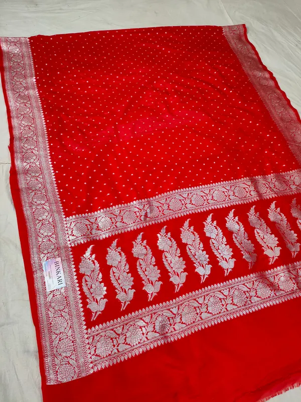 Faux_Katans_blend_banarasi_saree_faux_roopa_silver_zari_buti_pattern_with_blouse/_Red