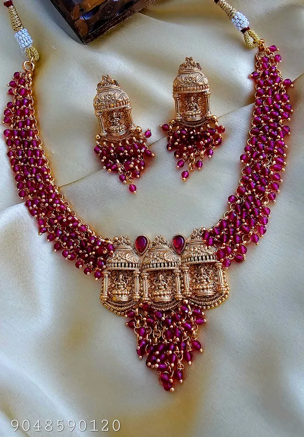 Binni s Wardrobe Binnis wardrobe Gold plated Blissful Blossoms Lakshmi pendant necklace set Price in India Buy Binni s Wardrobe Binnis wardrobe Gold plated Blissful Blossoms Lakshmi pendant necklace s...