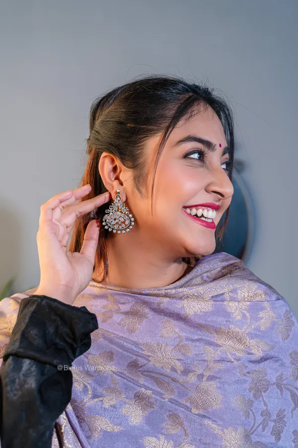 Dupion_Silk_handloom_banarsi_Dark_lilac_dupatta