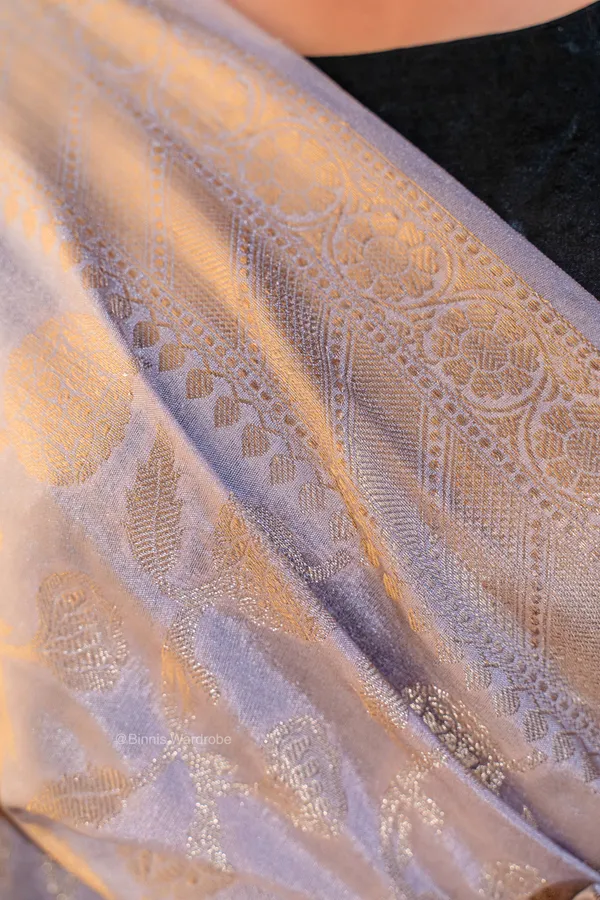 Pure_dupion_silk_Banarasi_handloom_Light_lilac_dupatta