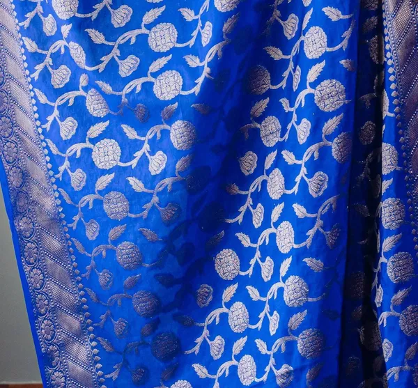 Pure_dupion_silk_Banarasi_handloom_Ultra_marine__dupatta