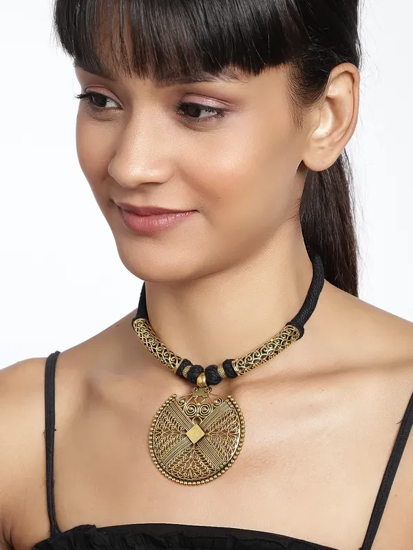 Antique_Gold_Plated_Tassel_Necklace