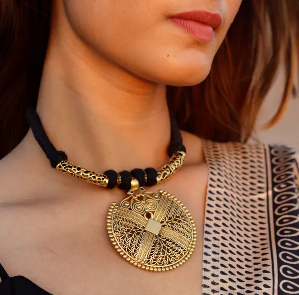 Antique_Gold_Plated_Tassel_Necklace