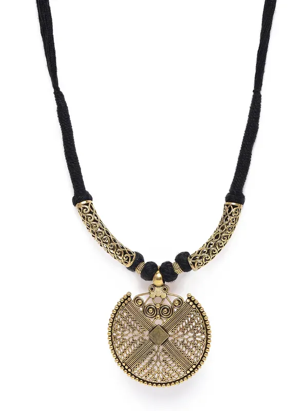 Antique_Gold_Plated_Tassel_Necklace