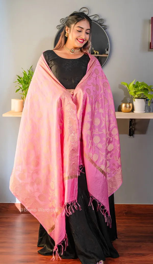 Pure_dupion_silk_Banarasi_handloom_dupatta