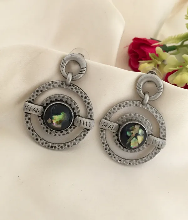 Premium_Original_Marble_Round_Earrings