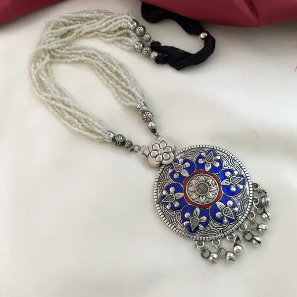 Meenakari_Pearl_Oxidised_Haram